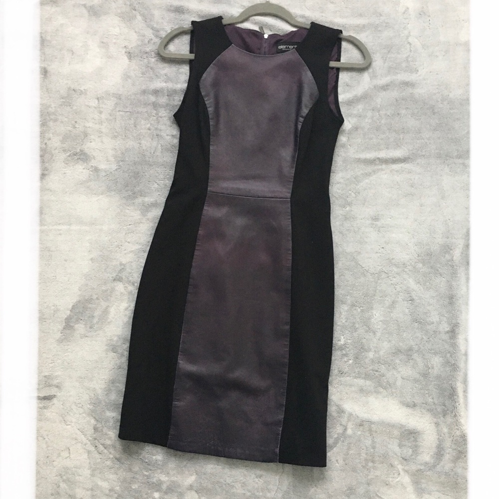 Leather Accent Dress